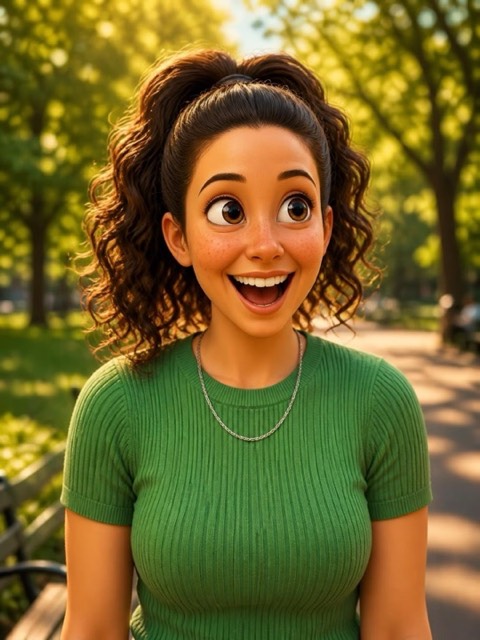 3D animation style generated from a photo with PicToon