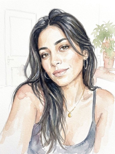 Watercolor style generated from a photo with PicToon