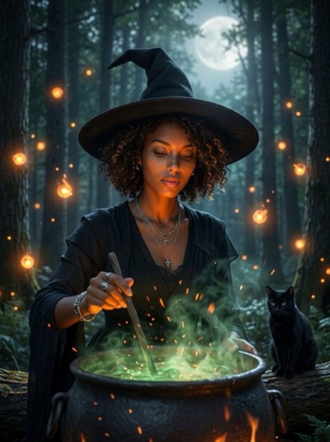 Witch style generated from a photo with PicToon