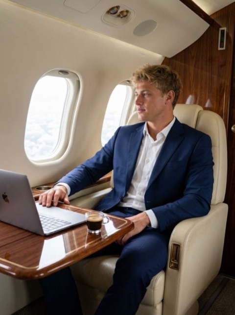 CEO Private Jet style generated from a photo with PicToon