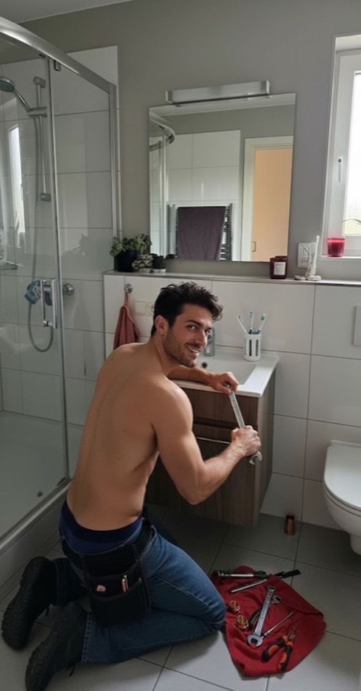 The same photo transformed with the Plumber Prank style in PicToon