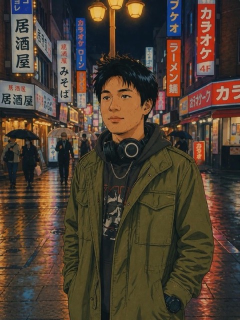 Retro Anime style generated from a photo with PicToon